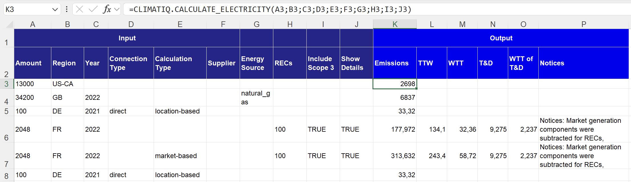 Calculate Electricity