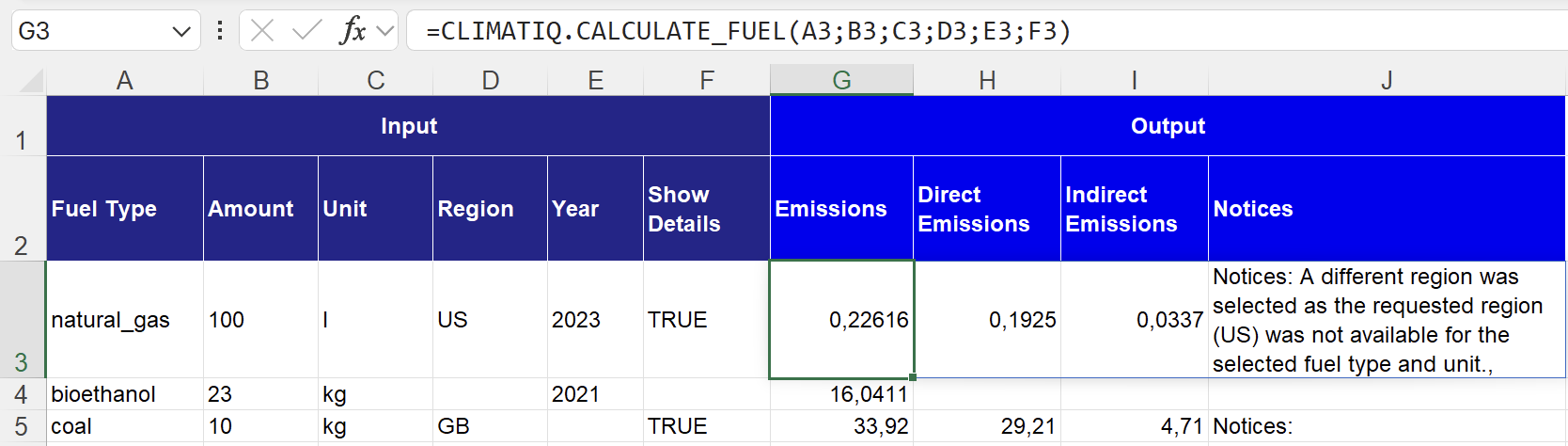 Calculate Fuel