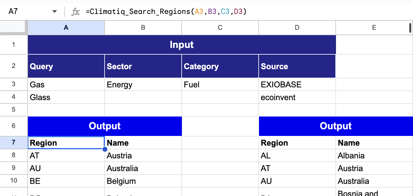 Search Regions