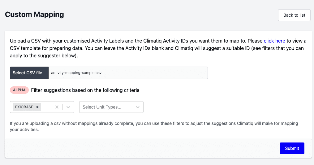 Upload a new activities file
