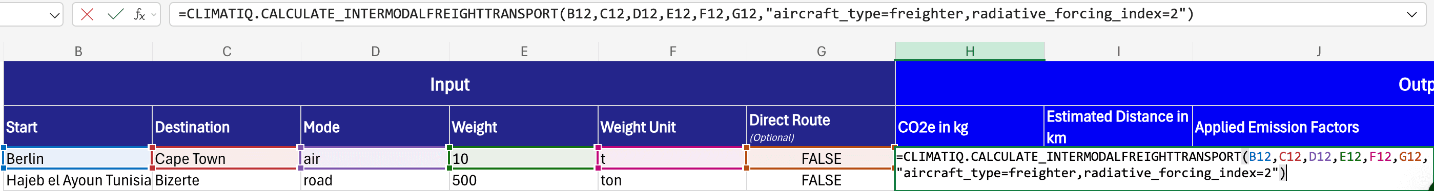 Calculate Freight