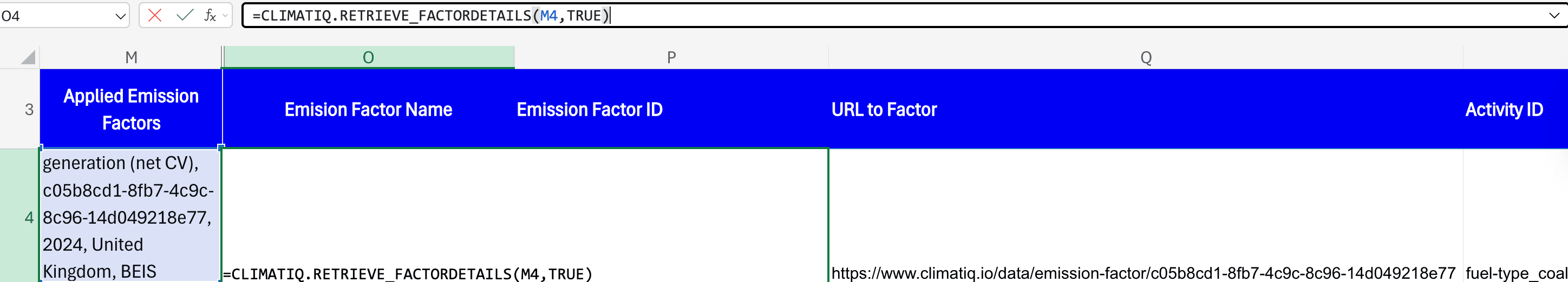 Retrieve factor details